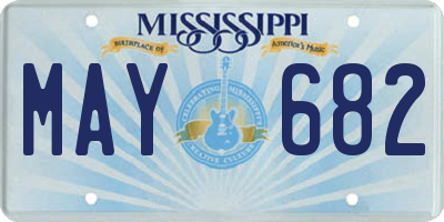 MS license plate MAY682
