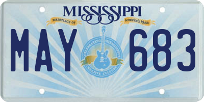 MS license plate MAY683