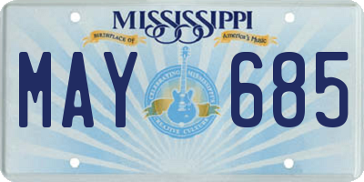 MS license plate MAY685