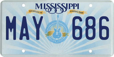 MS license plate MAY686