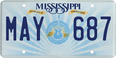 MS license plate MAY687
