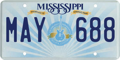 MS license plate MAY688