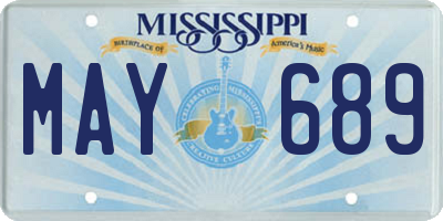 MS license plate MAY689