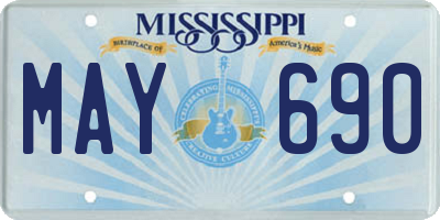 MS license plate MAY690