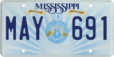 MS license plate MAY691