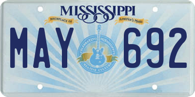 MS license plate MAY692