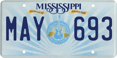 MS license plate MAY693
