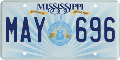 MS license plate MAY696
