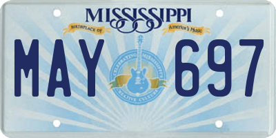 MS license plate MAY697