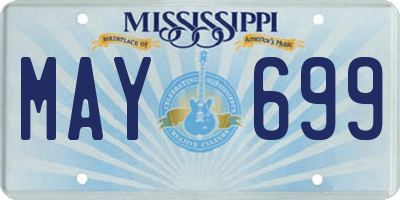 MS license plate MAY699