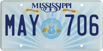 MS license plate MAY706