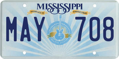 MS license plate MAY708