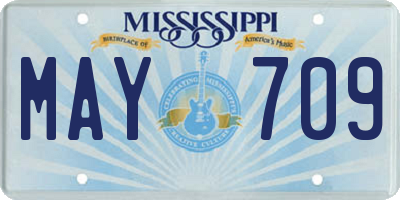 MS license plate MAY709