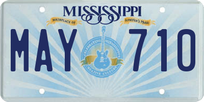 MS license plate MAY710