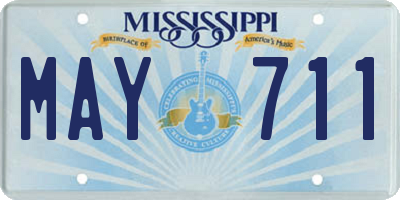MS license plate MAY711