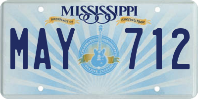 MS license plate MAY712
