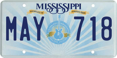 MS license plate MAY718