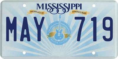 MS license plate MAY719