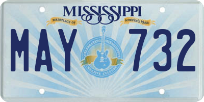 MS license plate MAY732