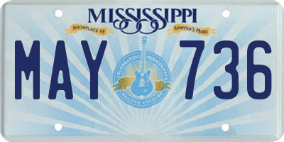 MS license plate MAY736