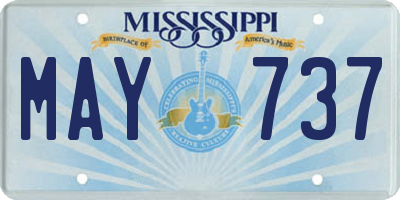 MS license plate MAY737