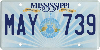 MS license plate MAY739