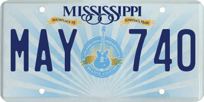 MS license plate MAY740