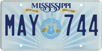MS license plate MAY744