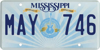 MS license plate MAY746