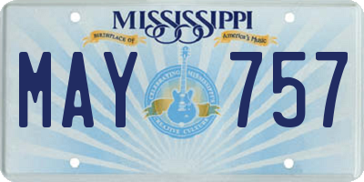MS license plate MAY757