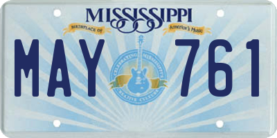MS license plate MAY761