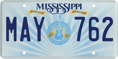 MS license plate MAY762