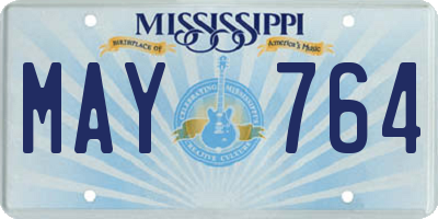 MS license plate MAY764