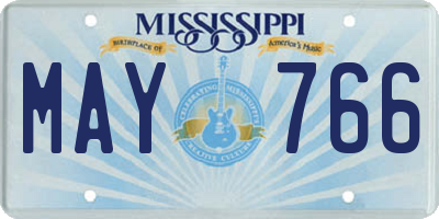 MS license plate MAY766