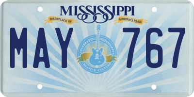 MS license plate MAY767