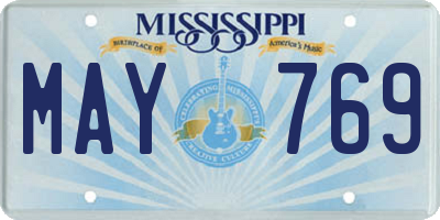 MS license plate MAY769