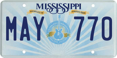 MS license plate MAY770