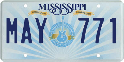 MS license plate MAY771