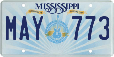 MS license plate MAY773