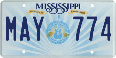 MS license plate MAY774