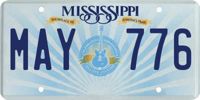 MS license plate MAY776