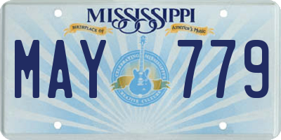 MS license plate MAY779