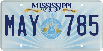 MS license plate MAY785