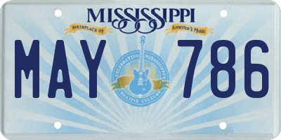 MS license plate MAY786