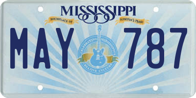 MS license plate MAY787