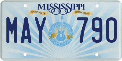 MS license plate MAY790