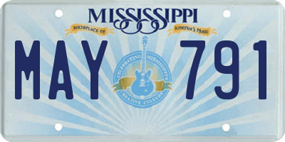 MS license plate MAY791