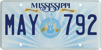 MS license plate MAY792