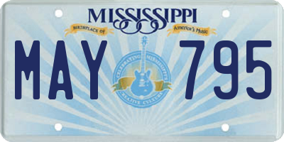 MS license plate MAY795