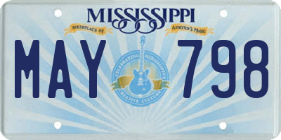 MS license plate MAY798
